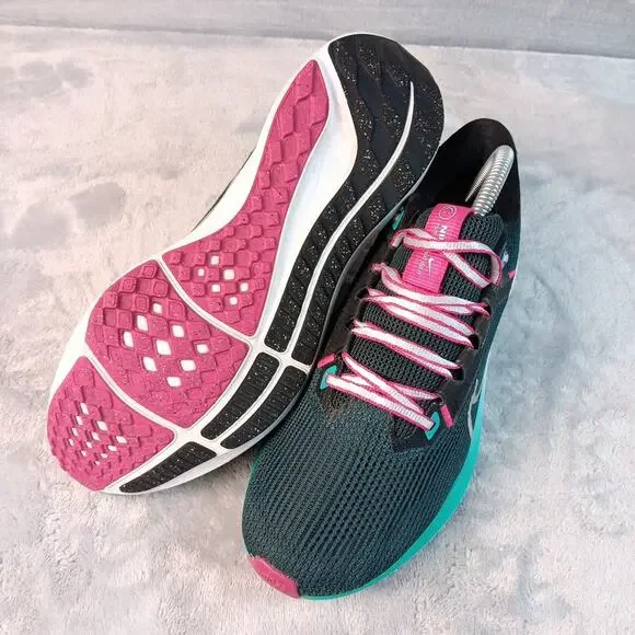 Nike Air Zoom Pegasus 40 Women’s Size 9 Pink Green White Running Shoes - Picture 7 of 16